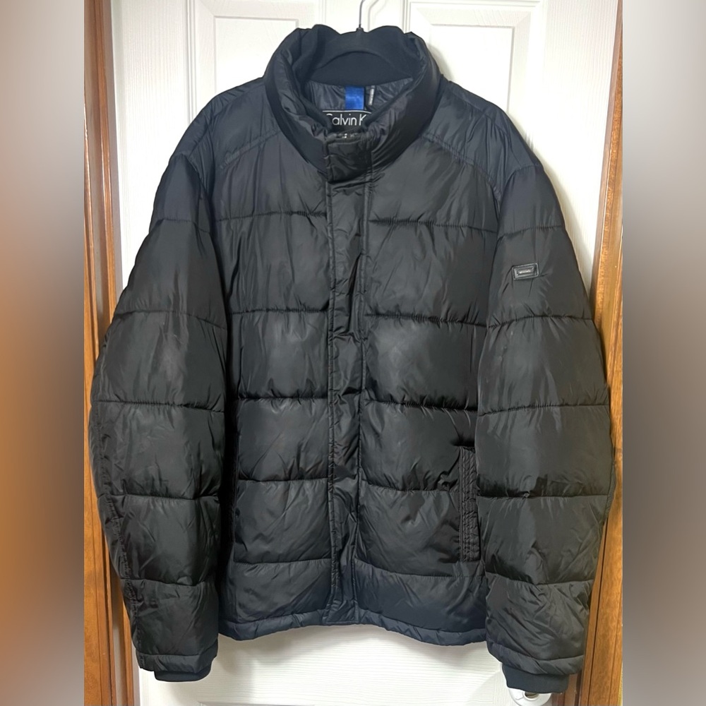 Calvin Klein Men’s Puffer Coat Puffer Jacket Black Heavy Duty Waterproof 3XL